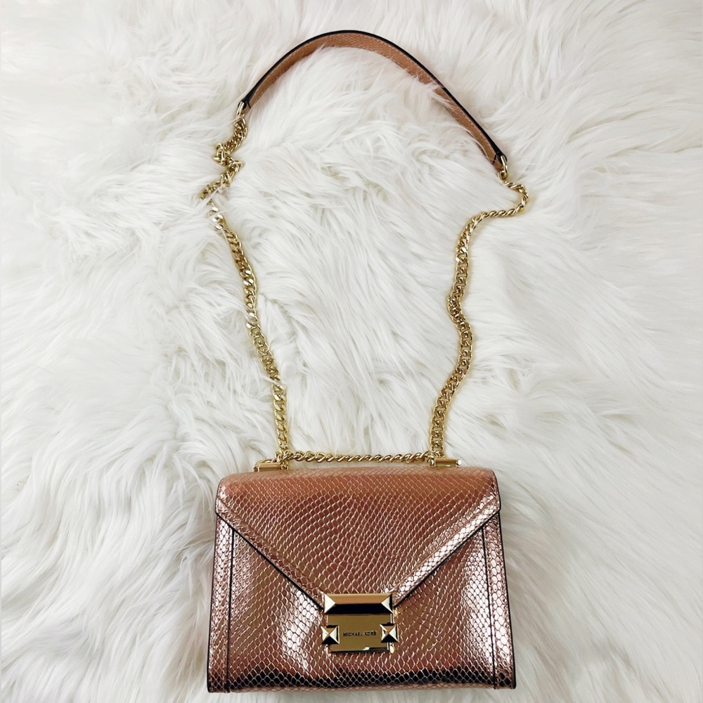Michael Kors Metallic Rose Gold Crossbody bag ✨Brand new